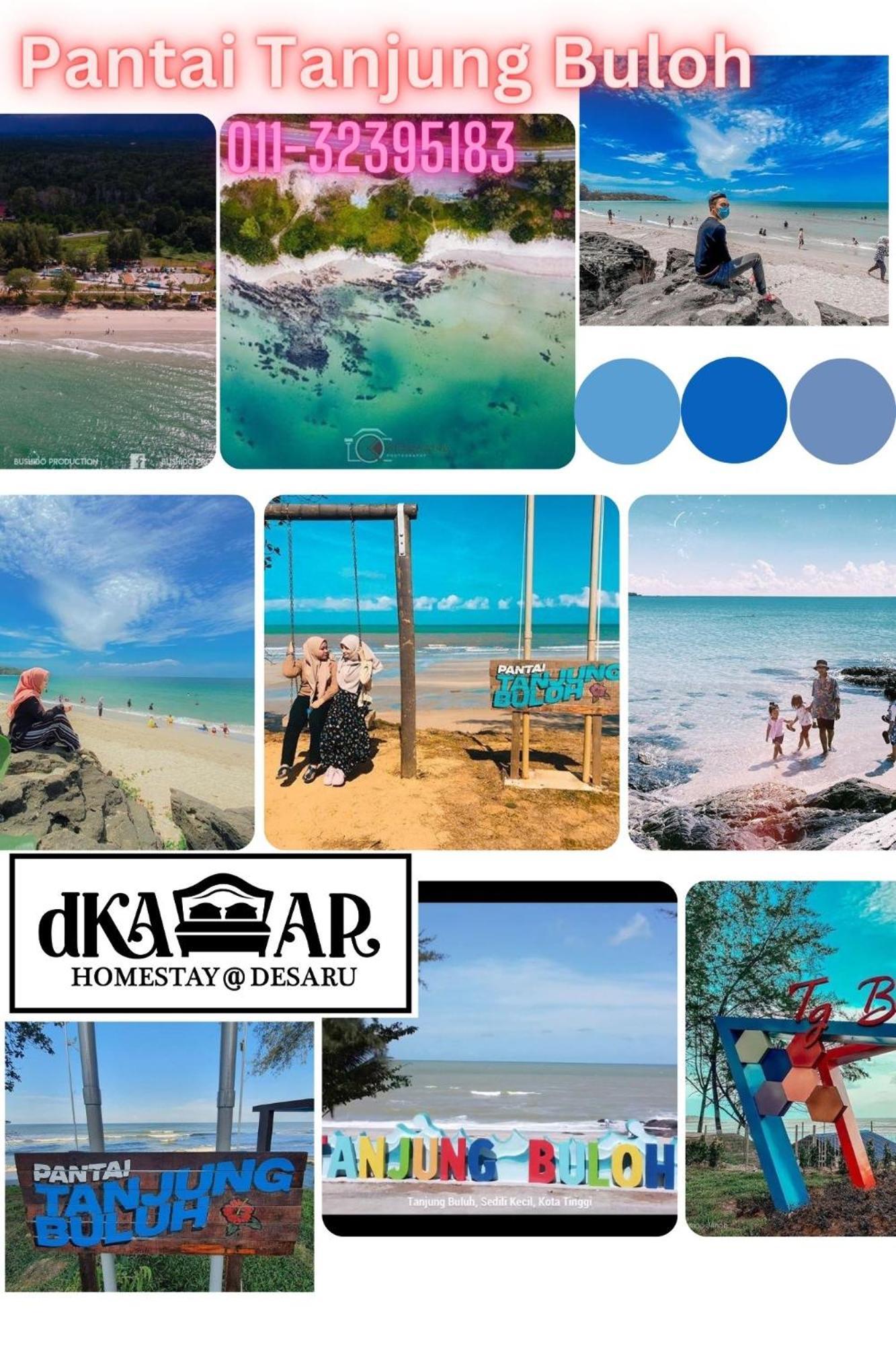 Dkamar Homestay At Desaru, Fully Aircond, Wifi, Coway, Street View 4 Min To Desaru Beach Kangkar Chemaran エクステリア 写真